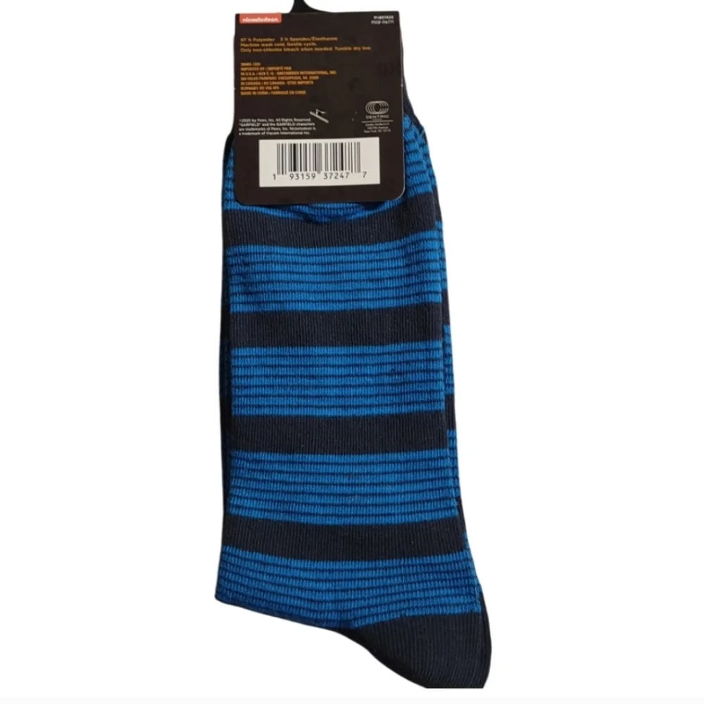 Garfield Striped Crew Socks Unisex Nostalgia Bundle And Save